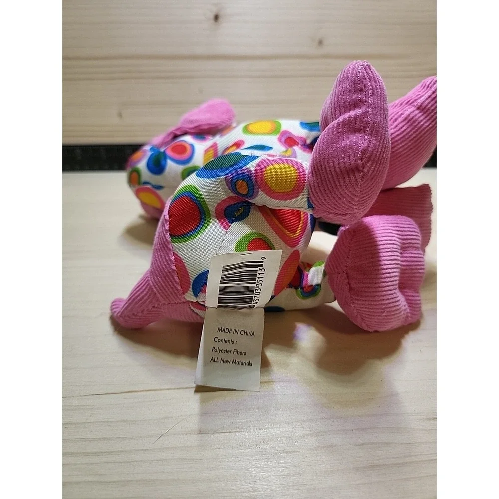 Adorable Polka Dots Puppy W/ Heart Nose‎ & Around Tail Plush W/ Heart Ribbon